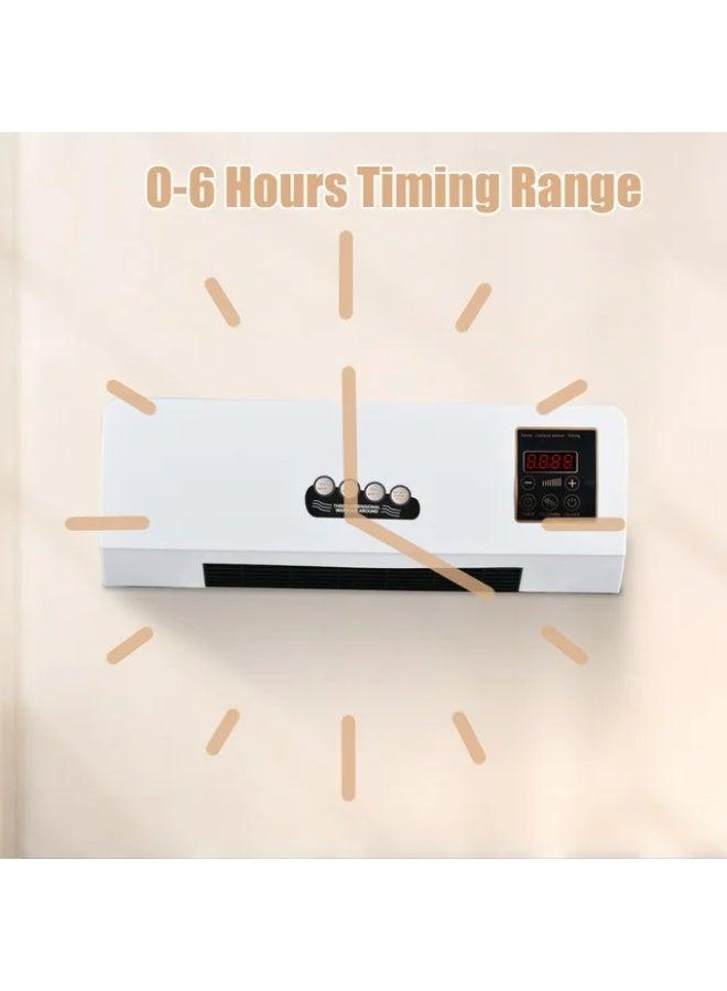 BlueFire PTC Wall Mounted Electric Heater 1800W, Indoor Space Heater with Digital Display, Remote Control, Adjustable Temperature Settings, 0–6 Hours Timer Function, Energy Saving Ceramic Heating System, Wall Installation Heater for Home Bedroom Office Dormitory, Model VT-3303 - Image 5